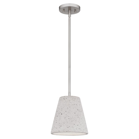 Quoizel Hazel 1-Light Brushed Nickel Mini Pendant QPP5351BN